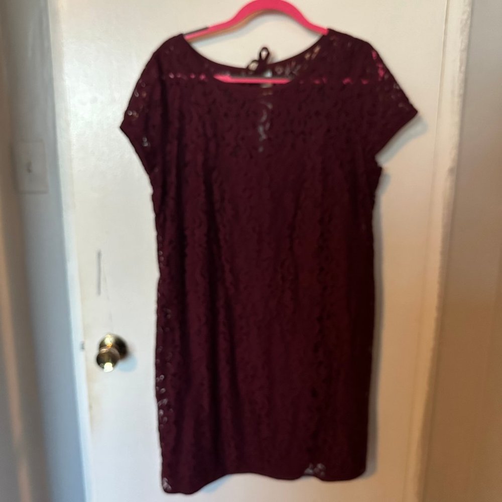 Burgundy Lace Dress